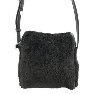Loewe Fur Crossbody Shoulder Bag Black